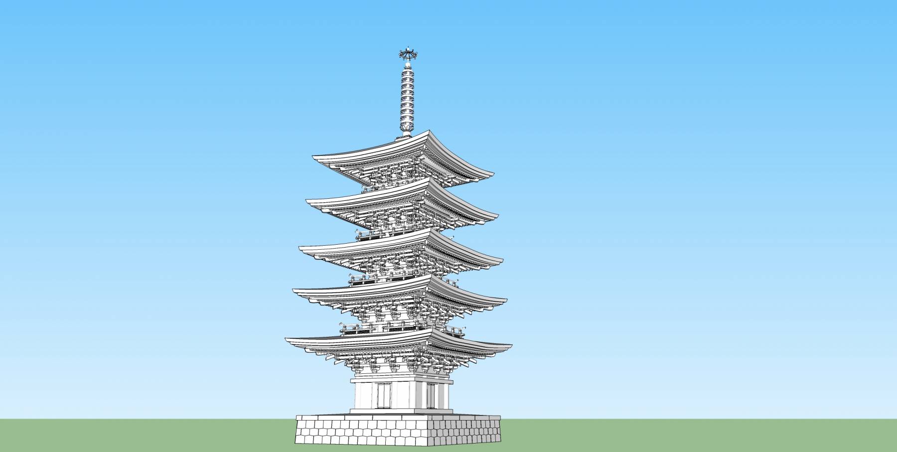 日式景观塔
