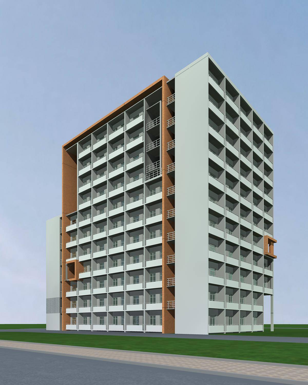欧式高层宿舍3dmax 模型下载-光辉城市