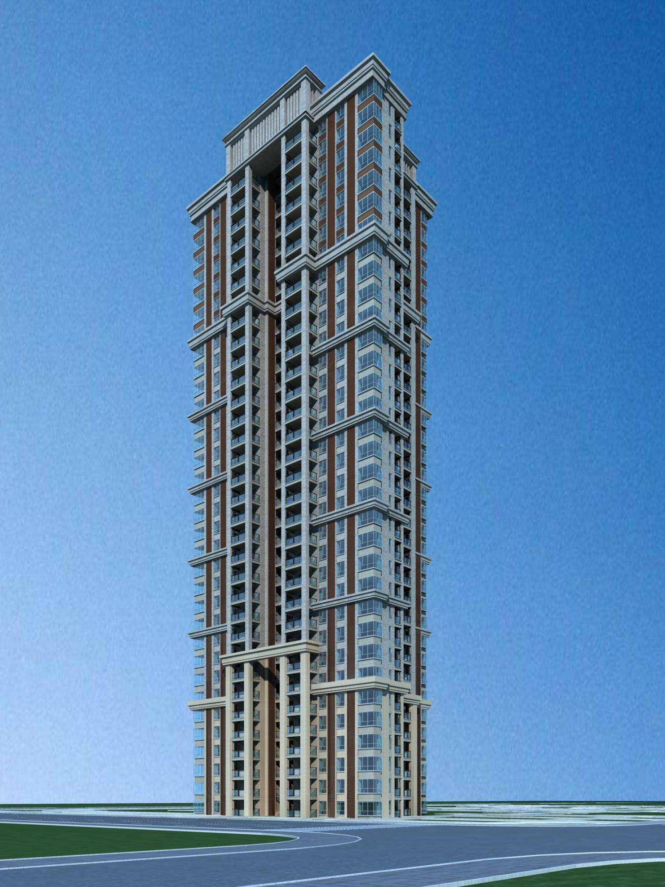 简欧风格高层住宅楼