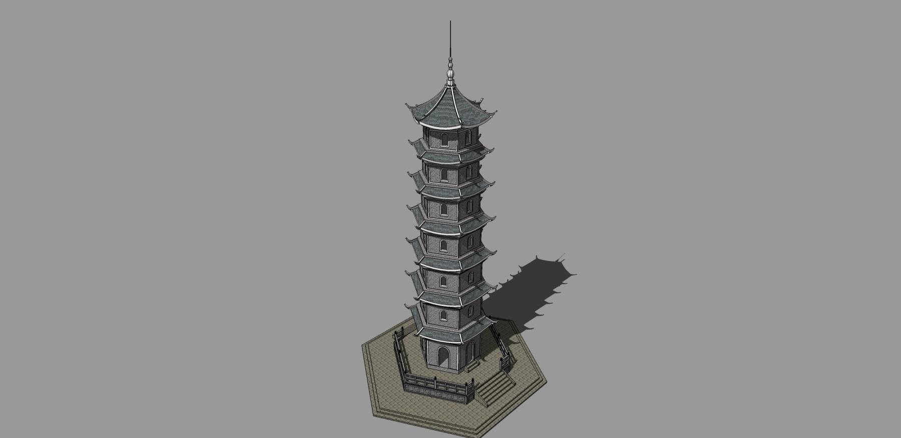 中式景观塔
