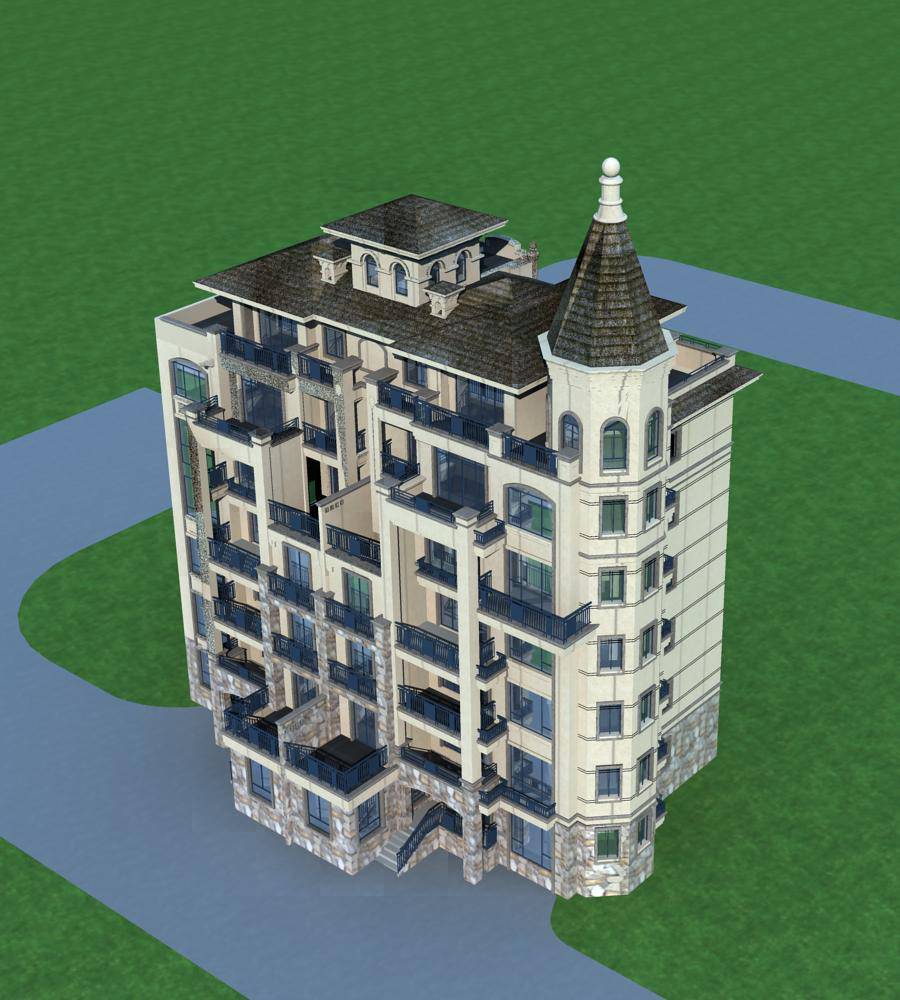 欧式多层住宅楼
