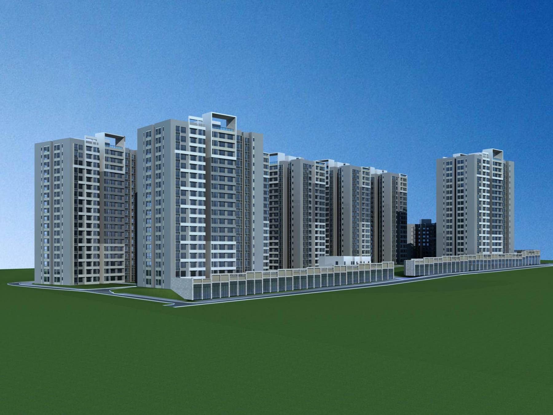 现代高层住宅小区