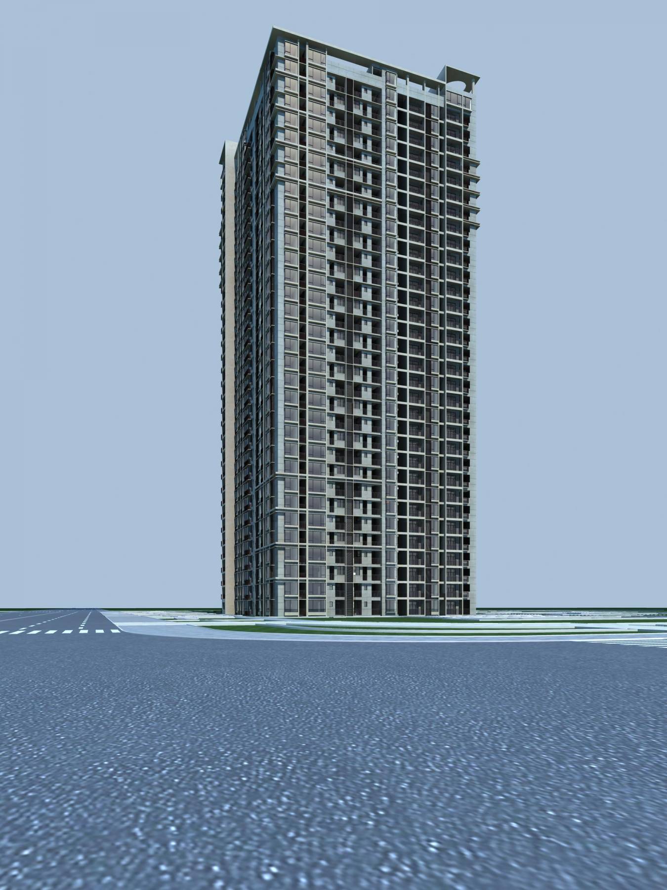 现代高层住宅楼