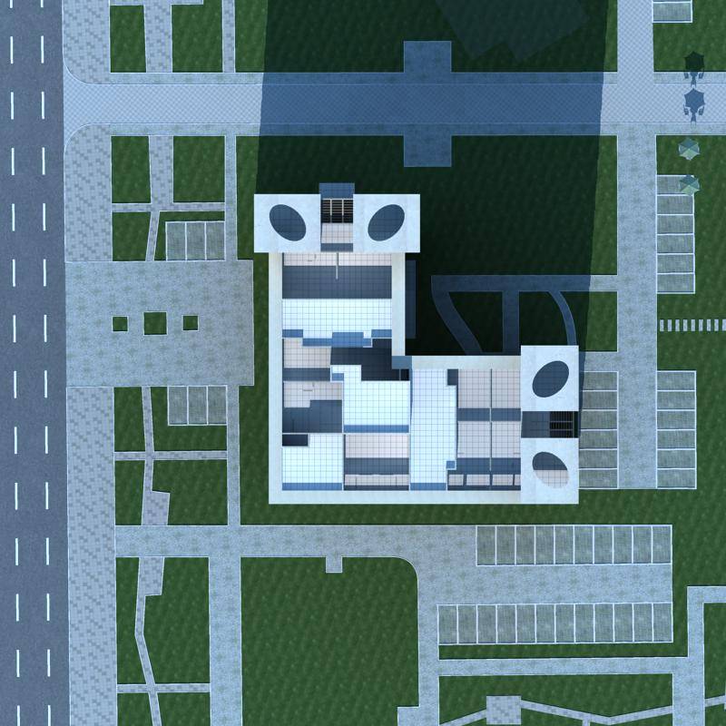 现代高层住宅楼