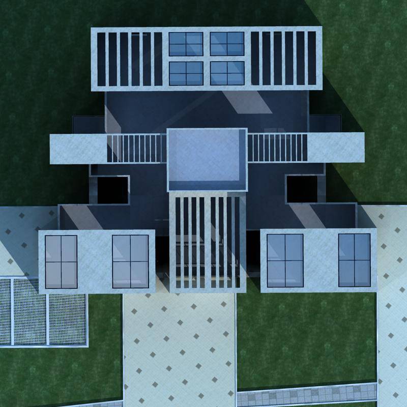 现代高层住宅楼