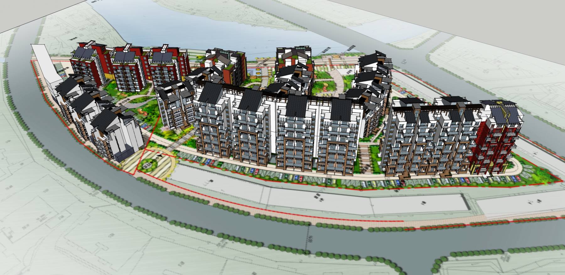新中式住宅小区