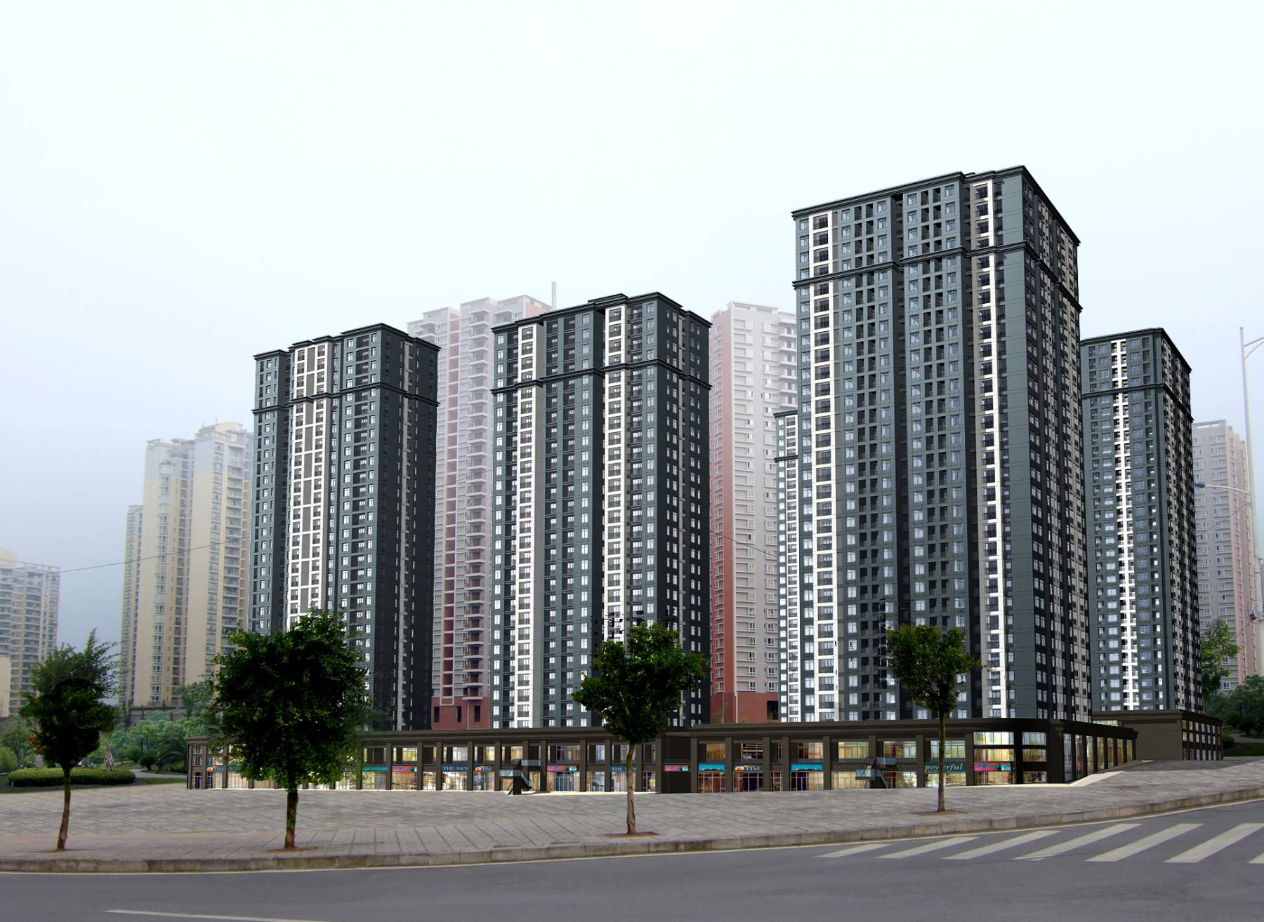 简欧风格商业住宅小区