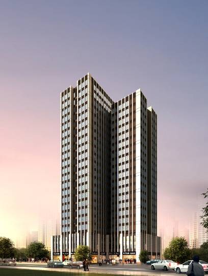 现代高层商业住宅楼