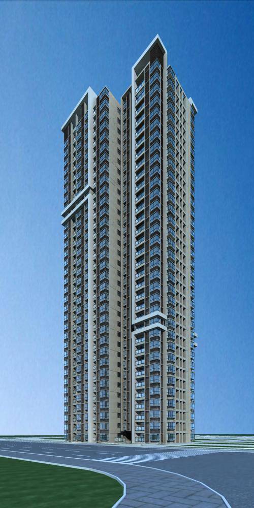 现代高层住宅楼