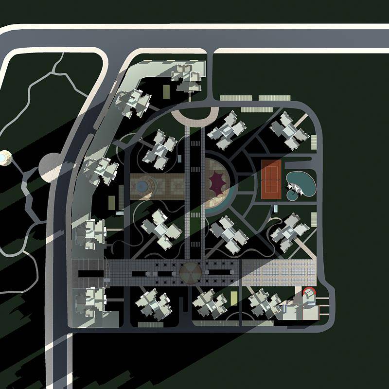现代商业住宅小区