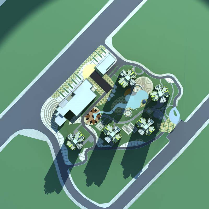 现代小区住宅楼