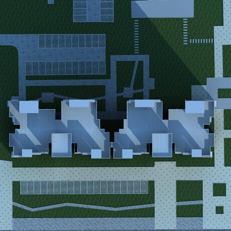 现代高层住宅楼