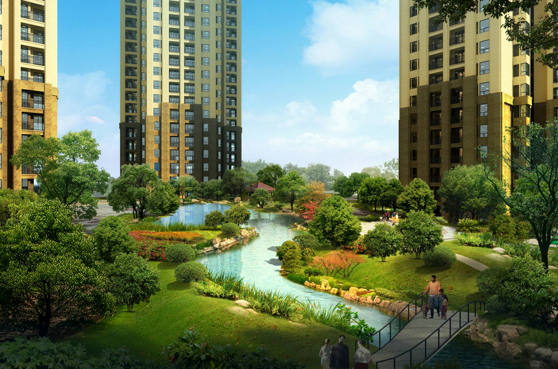 现代小区住宅楼