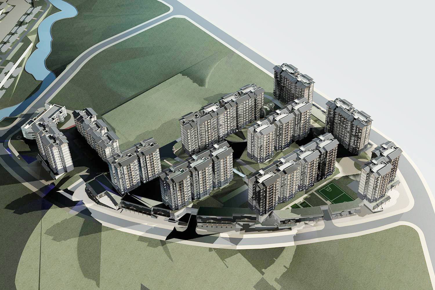 中式商业住宅小区