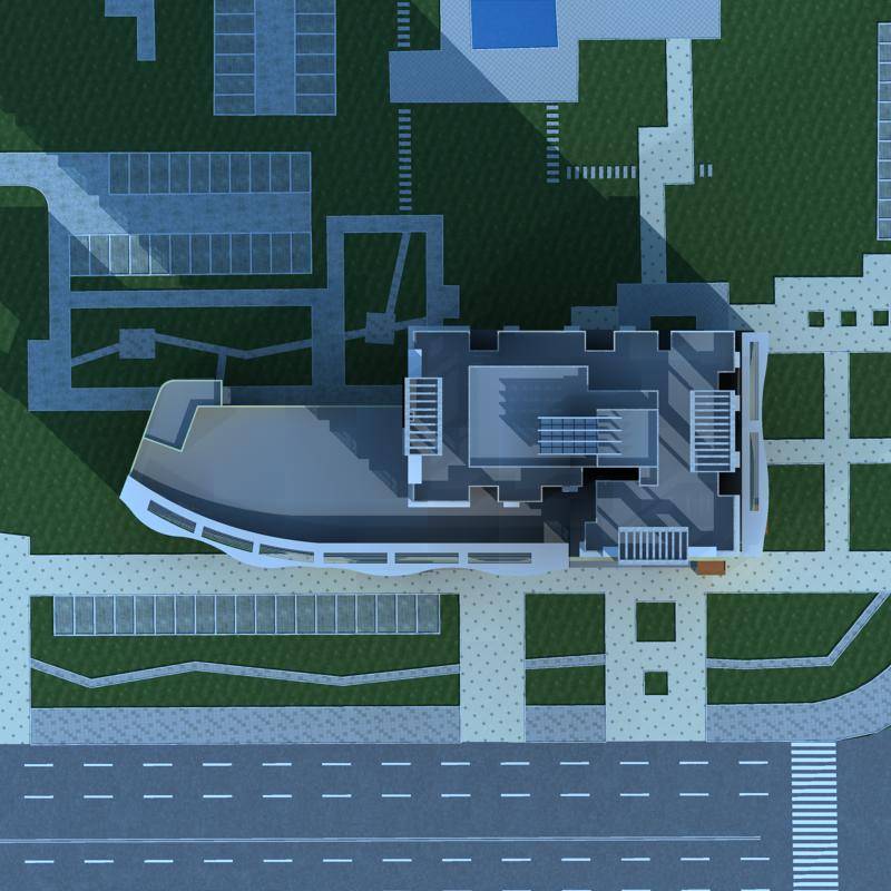 现代商业高层住宅楼