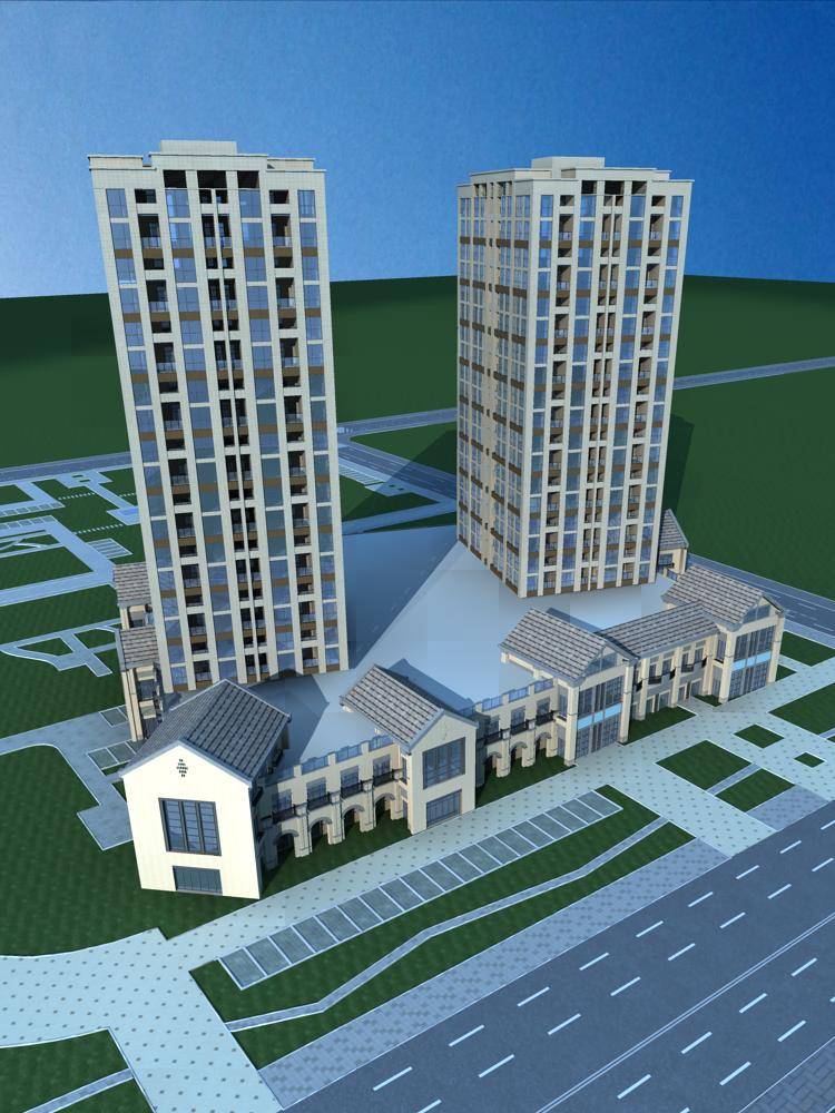 简欧高层商业住宅