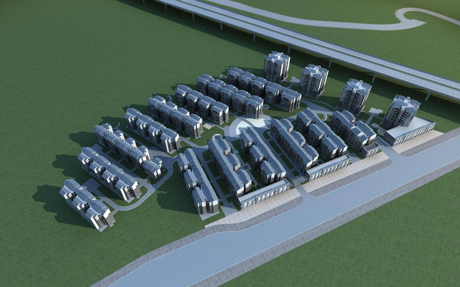 现代中式住宅小区