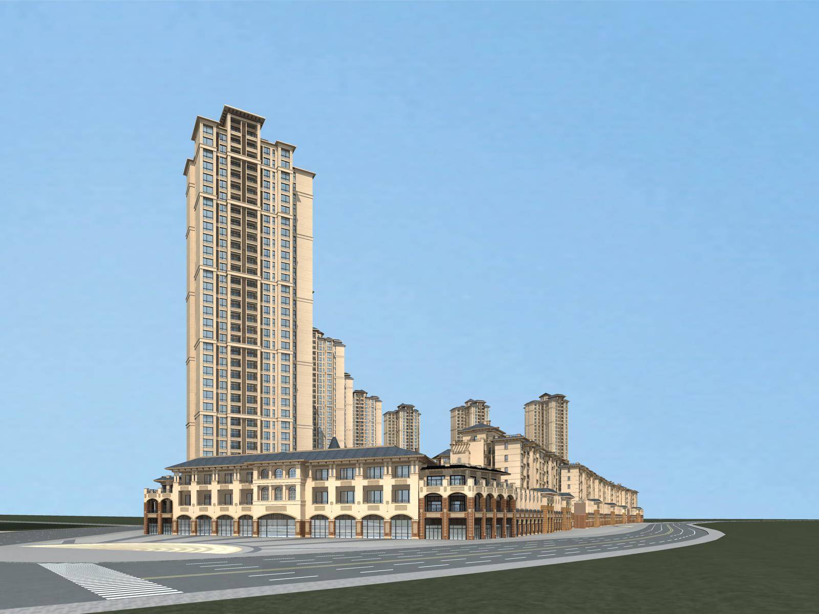 欧式商业住宅小区