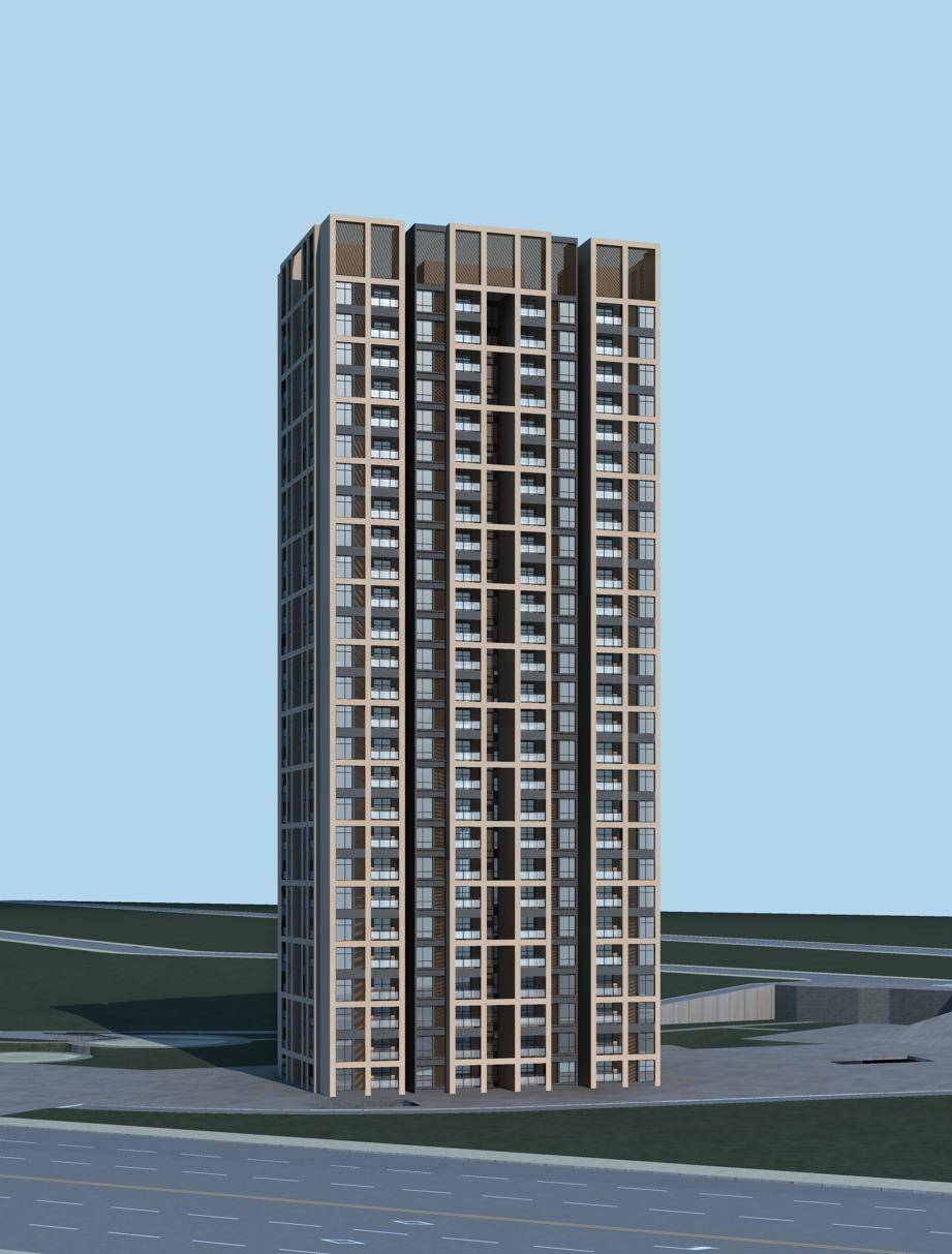 现代高层住宅楼