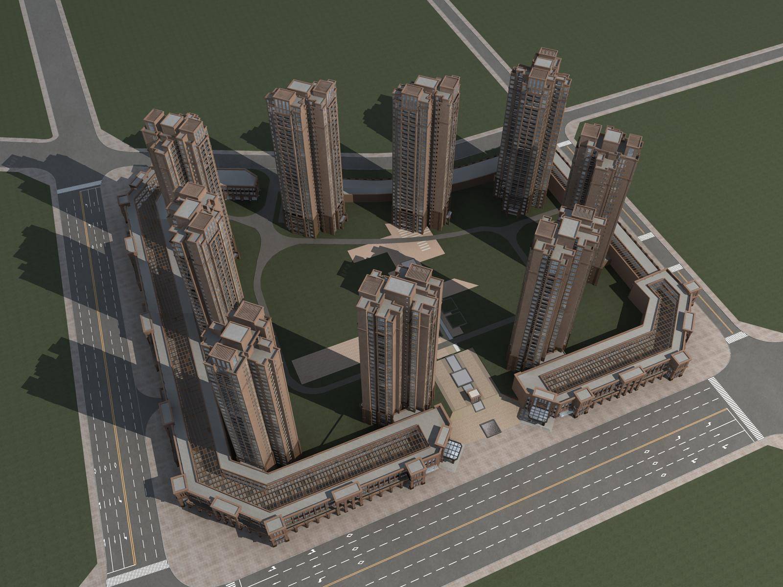 欧式商业住宅小区