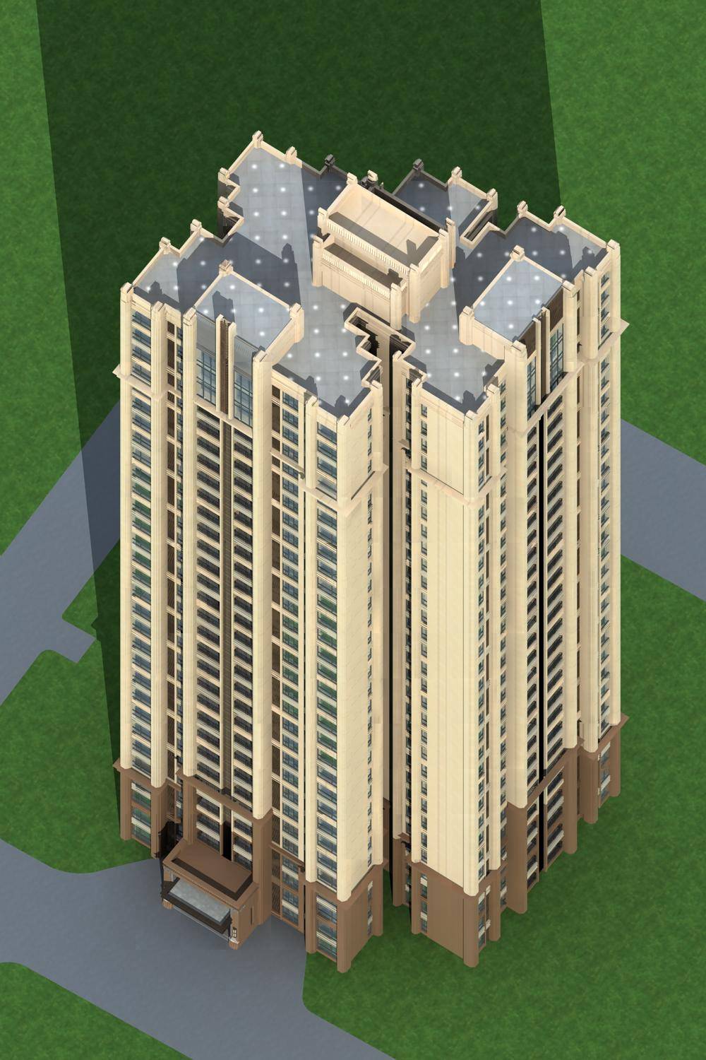 欧式高层住宅楼