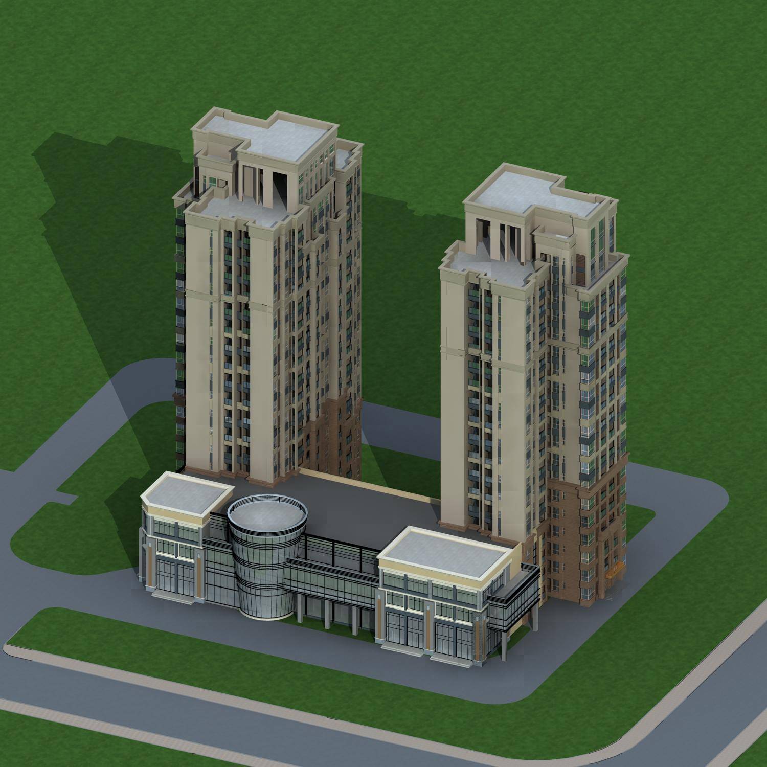 欧式商业住宅楼