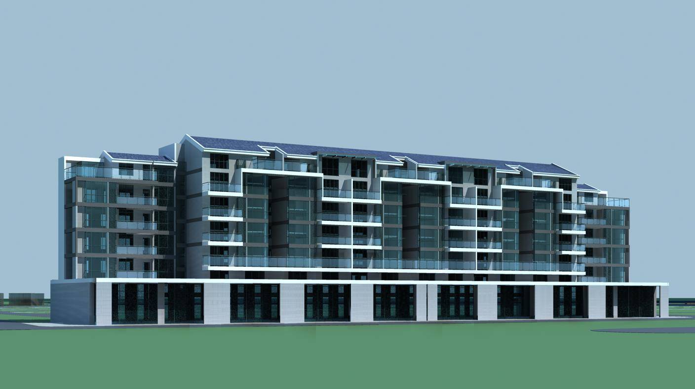 现代商业住宅楼