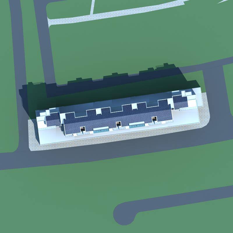 现代商业住宅楼