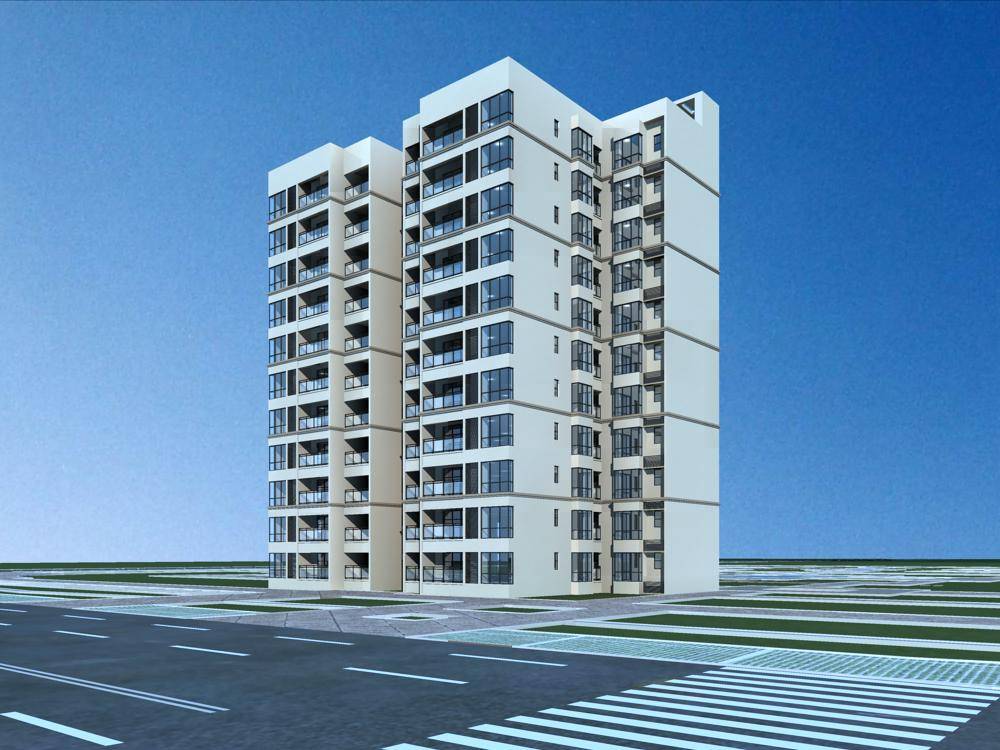 现代高层住宅楼