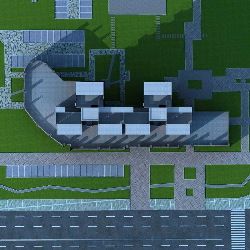 现代商业住宅楼