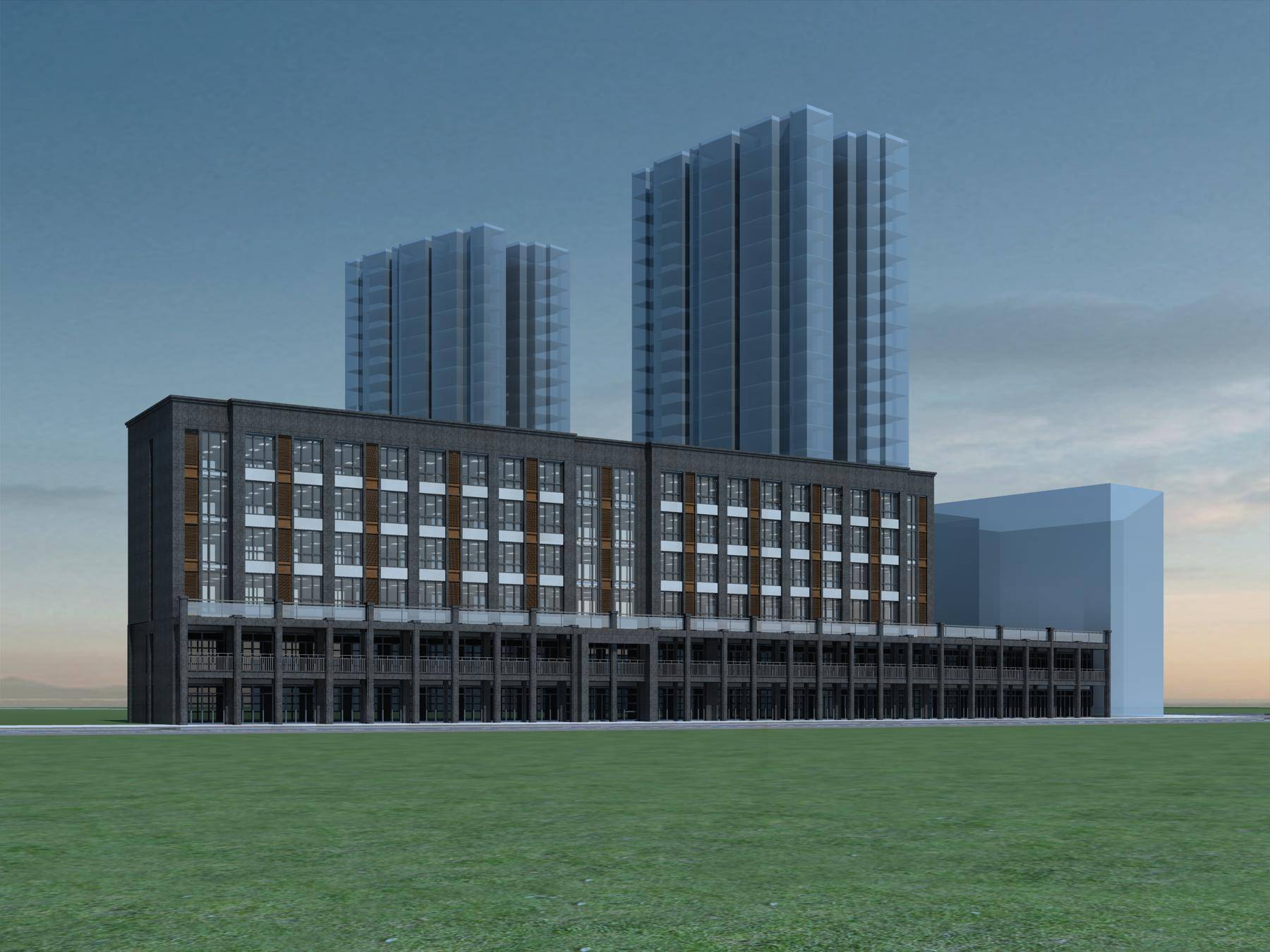 现代商业多层住宅楼
