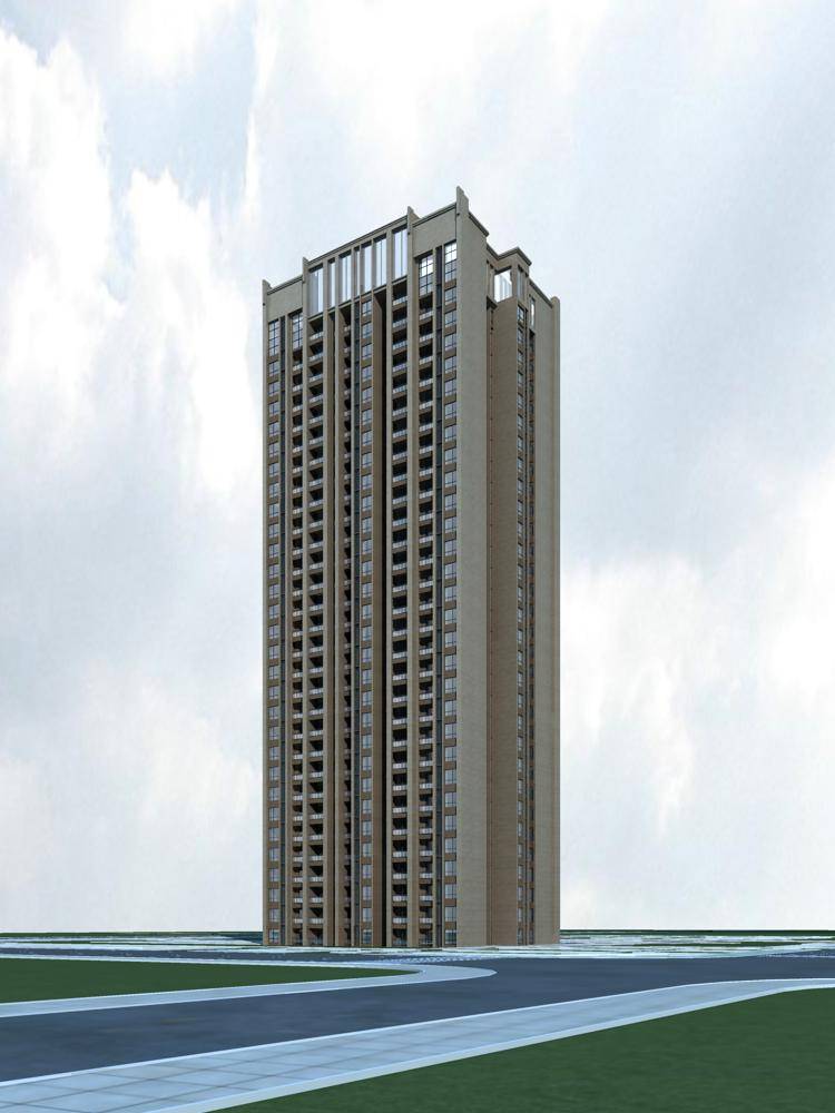 现代高层住宅楼