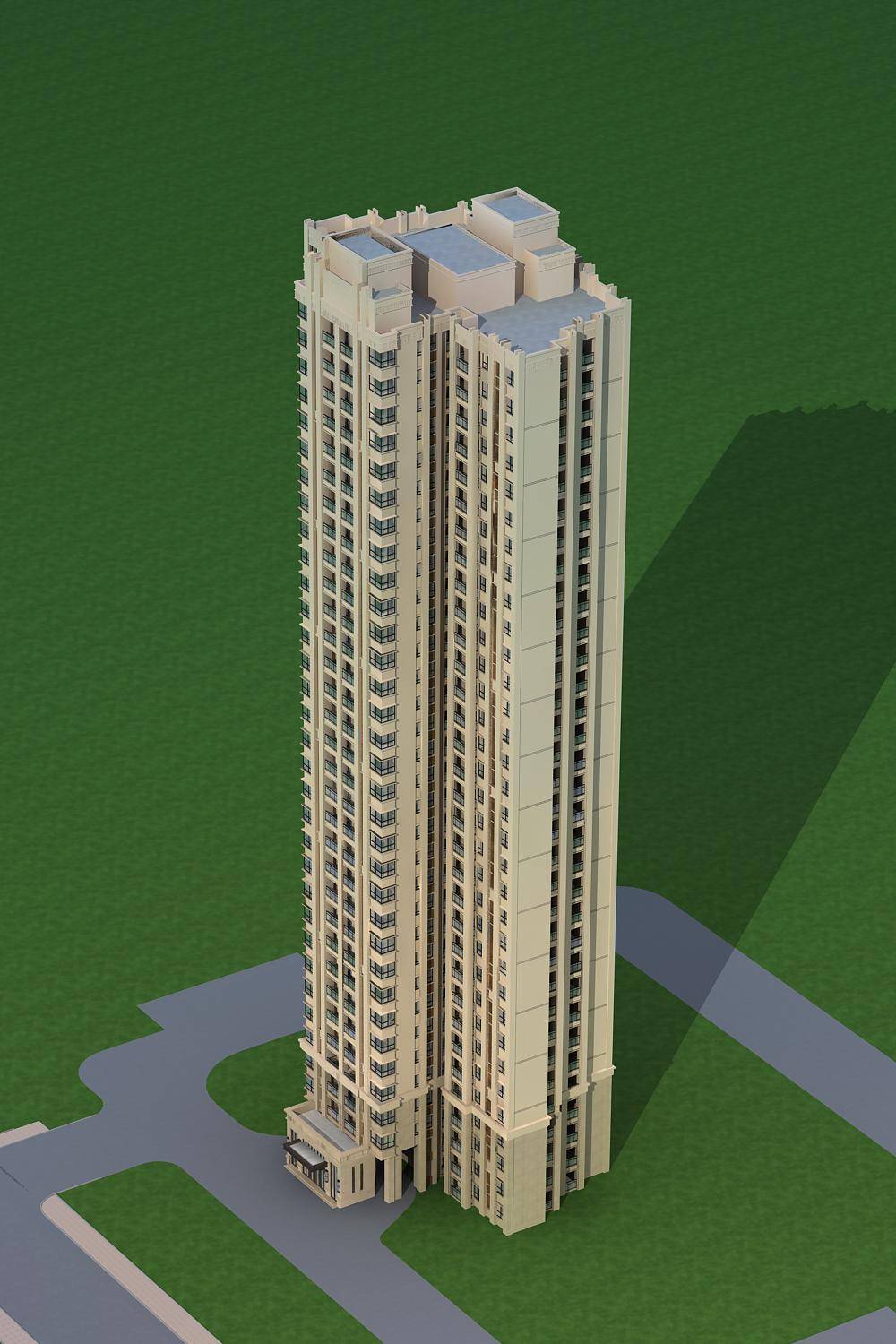 欧式高层住宅楼