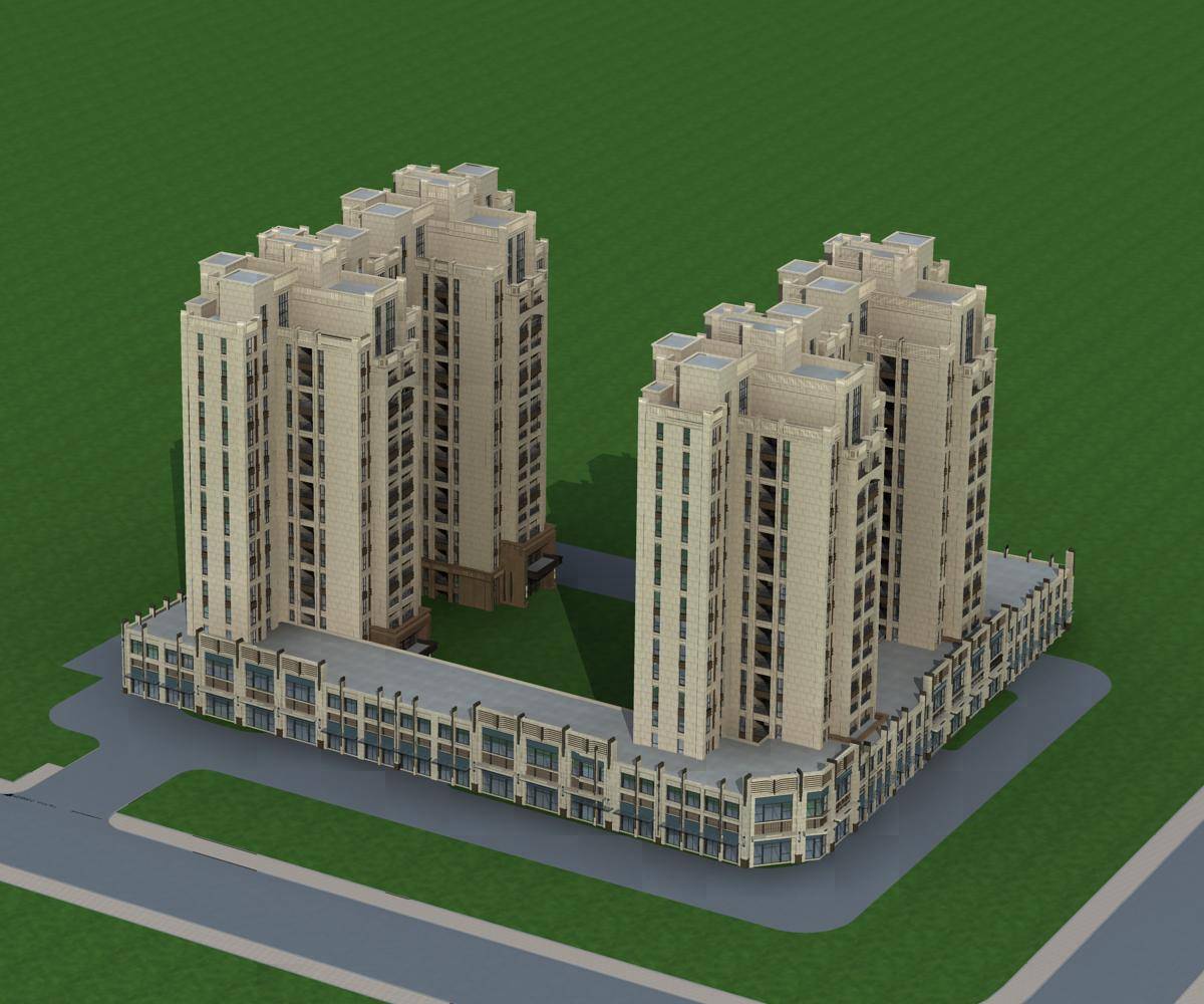 欧式高层商业住宅楼