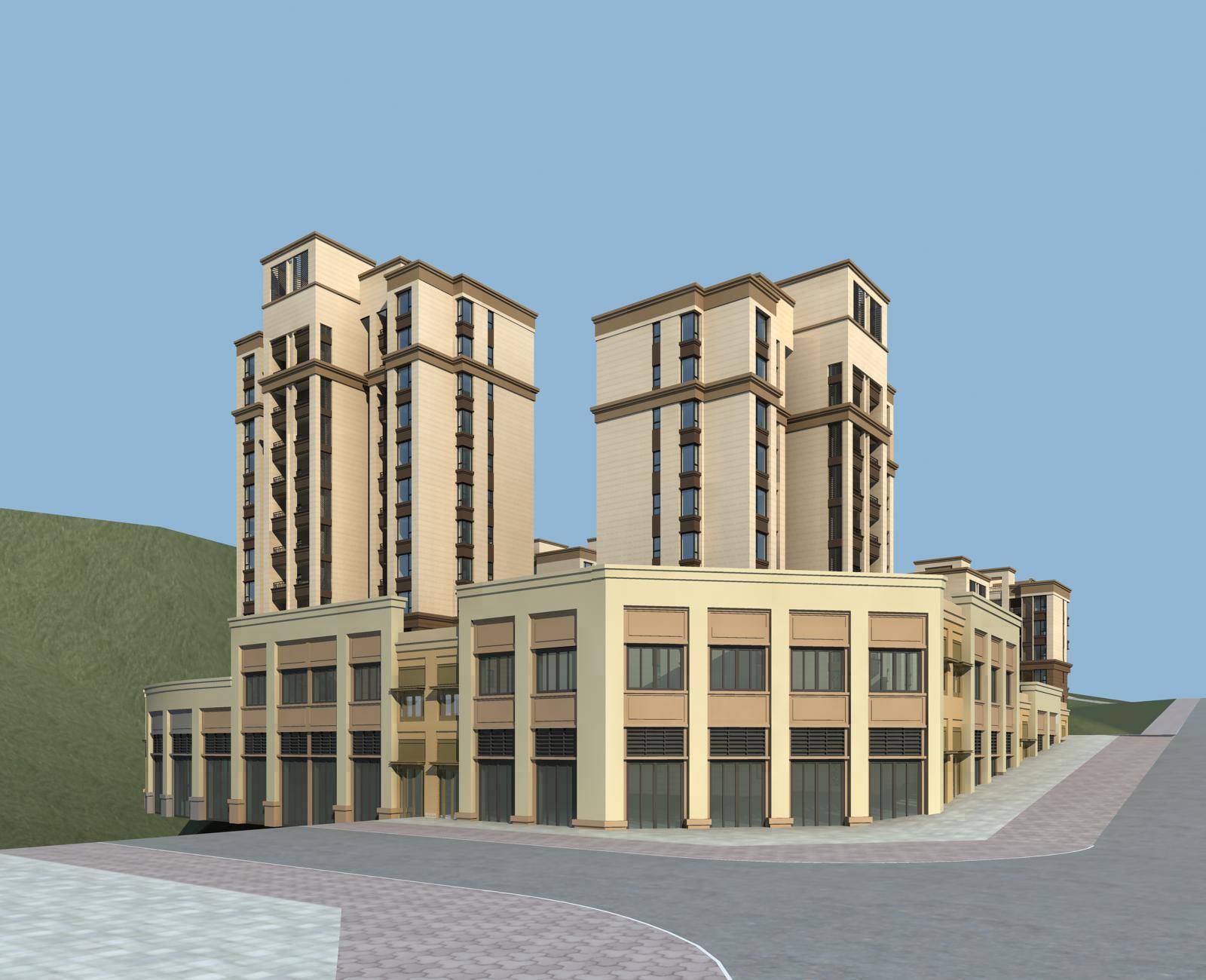 欧式商业住宅小区
