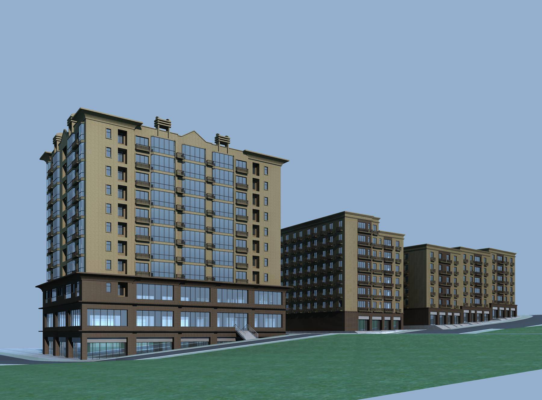 欧式商业住宅楼