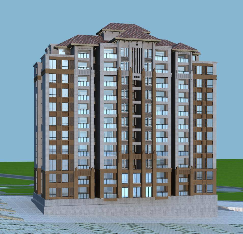 欧式高层住宅楼