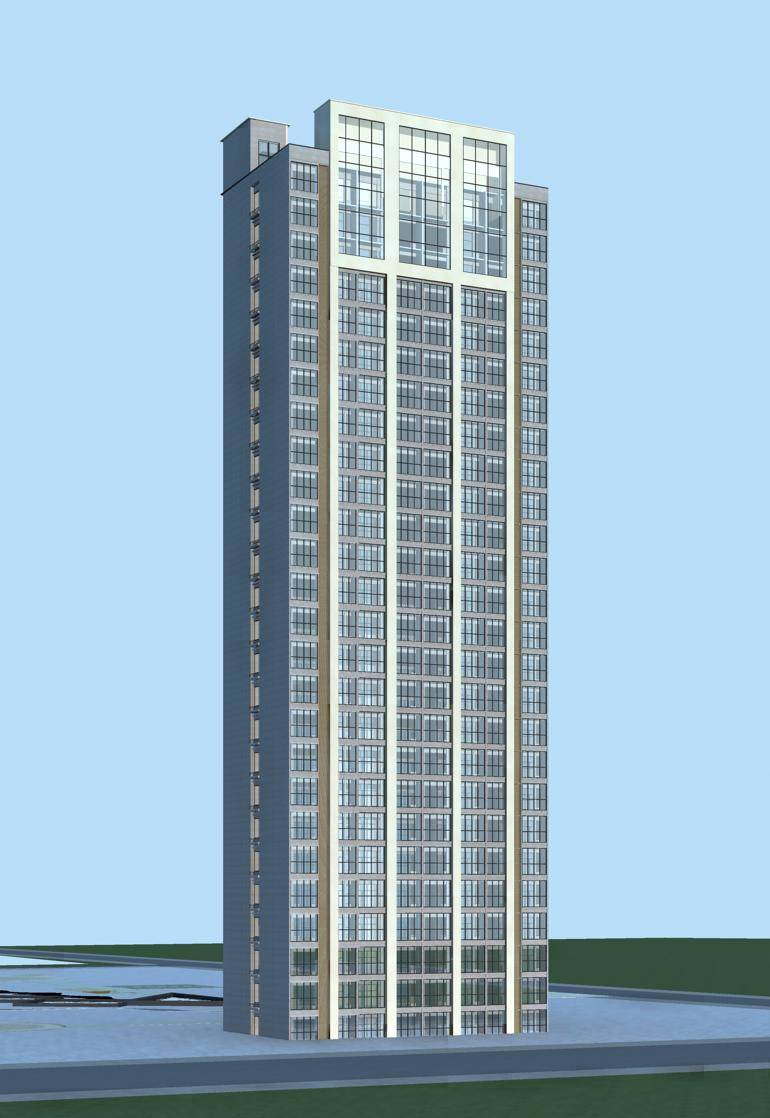 现代高层住宅楼