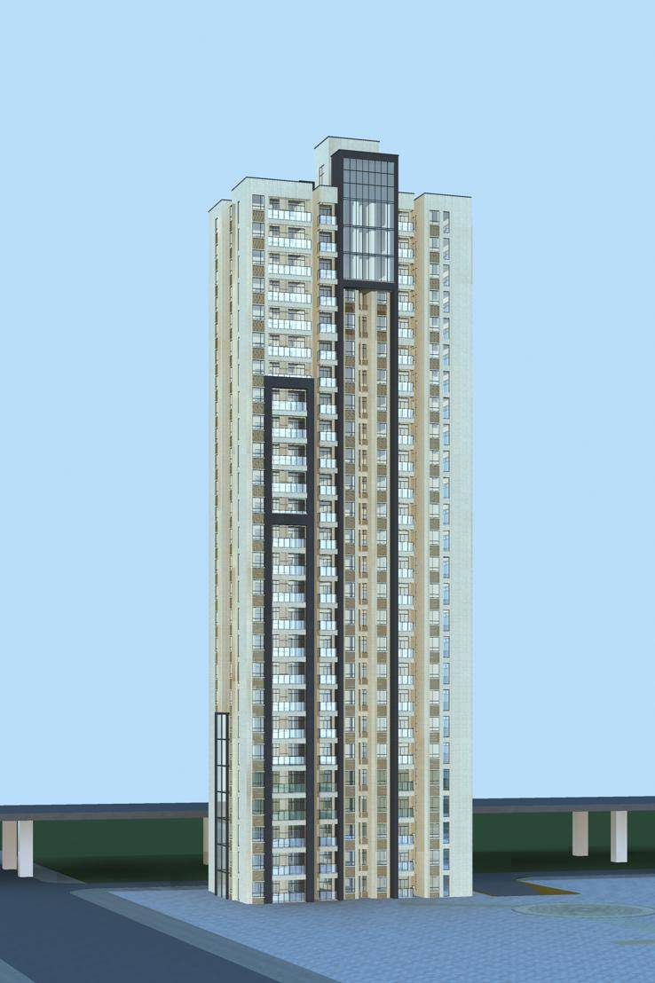 现代高层住宅楼