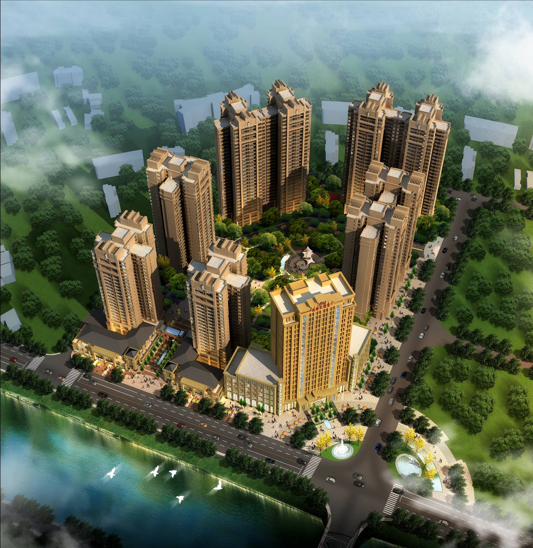 欧式商业住宅小区