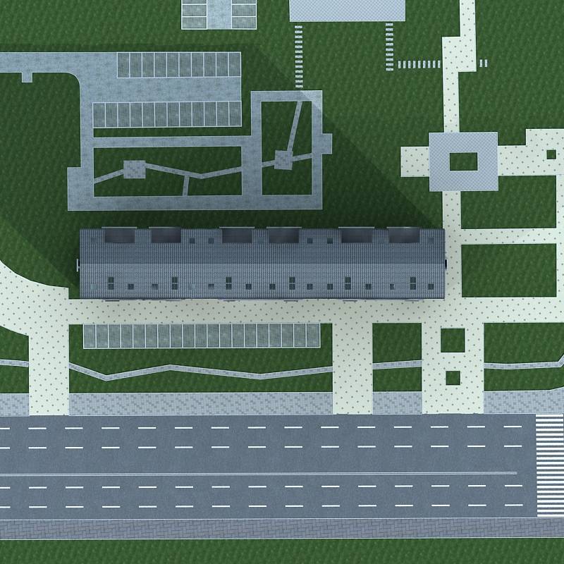 现代多层住宅楼