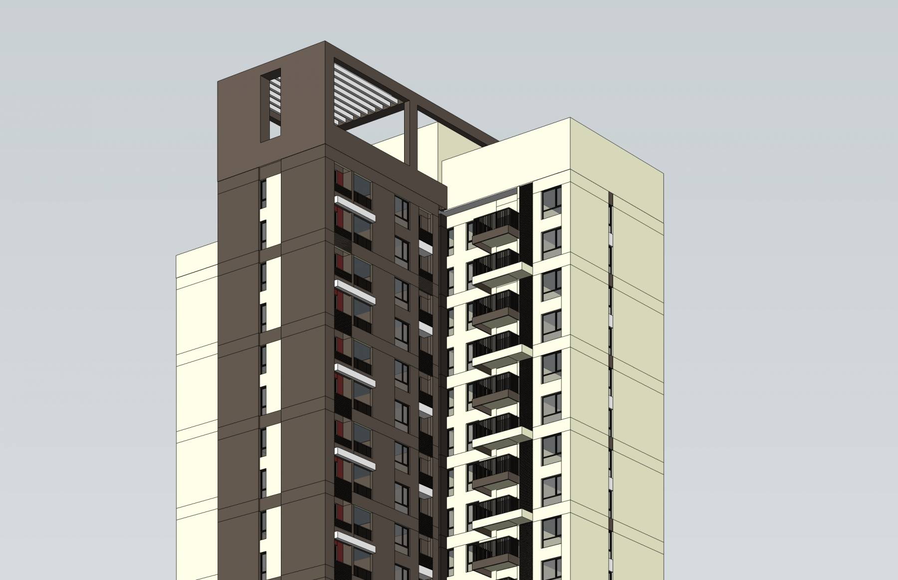 现代高层商业住宅楼
