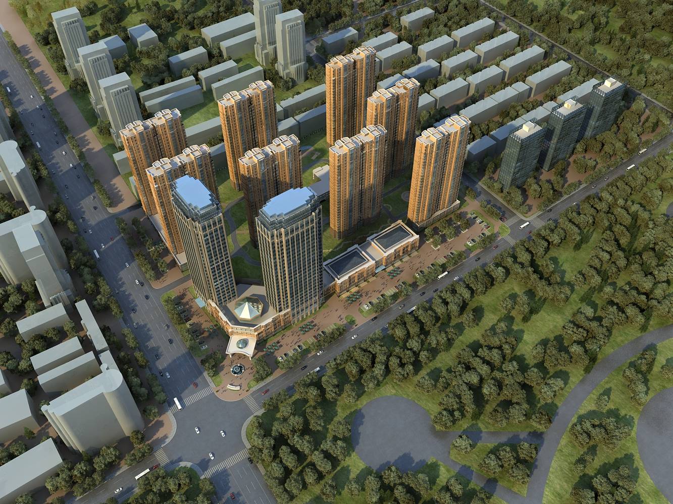 简欧商业住宅小区