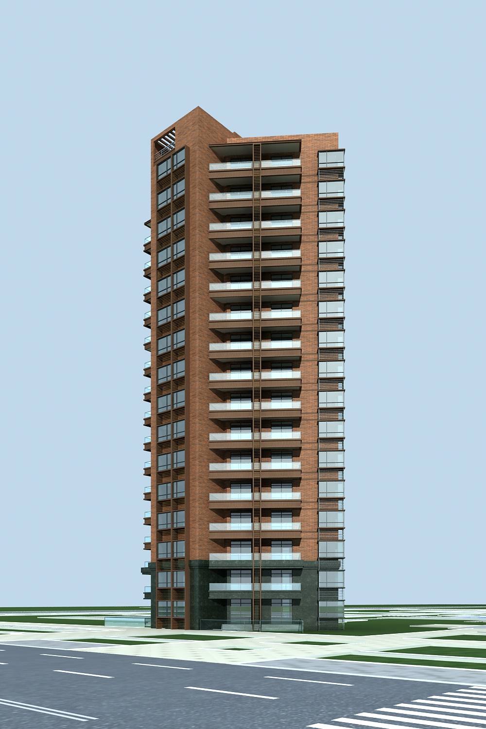现代高层住宅楼