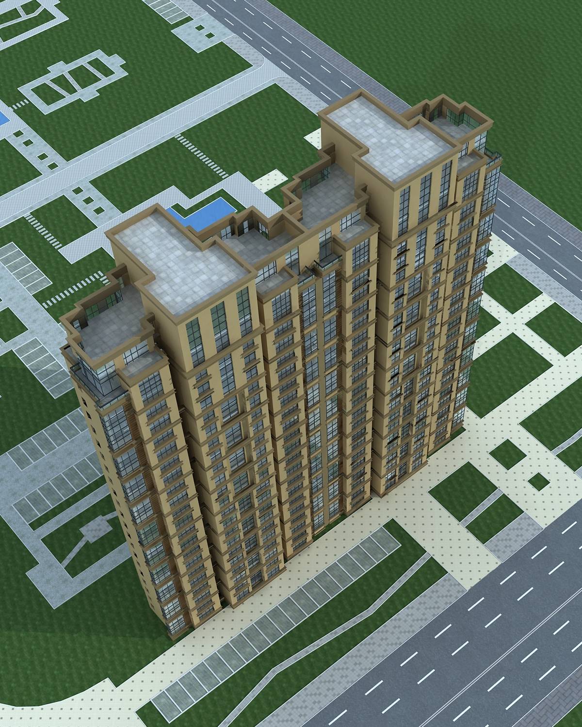 简欧风格高层住宅楼