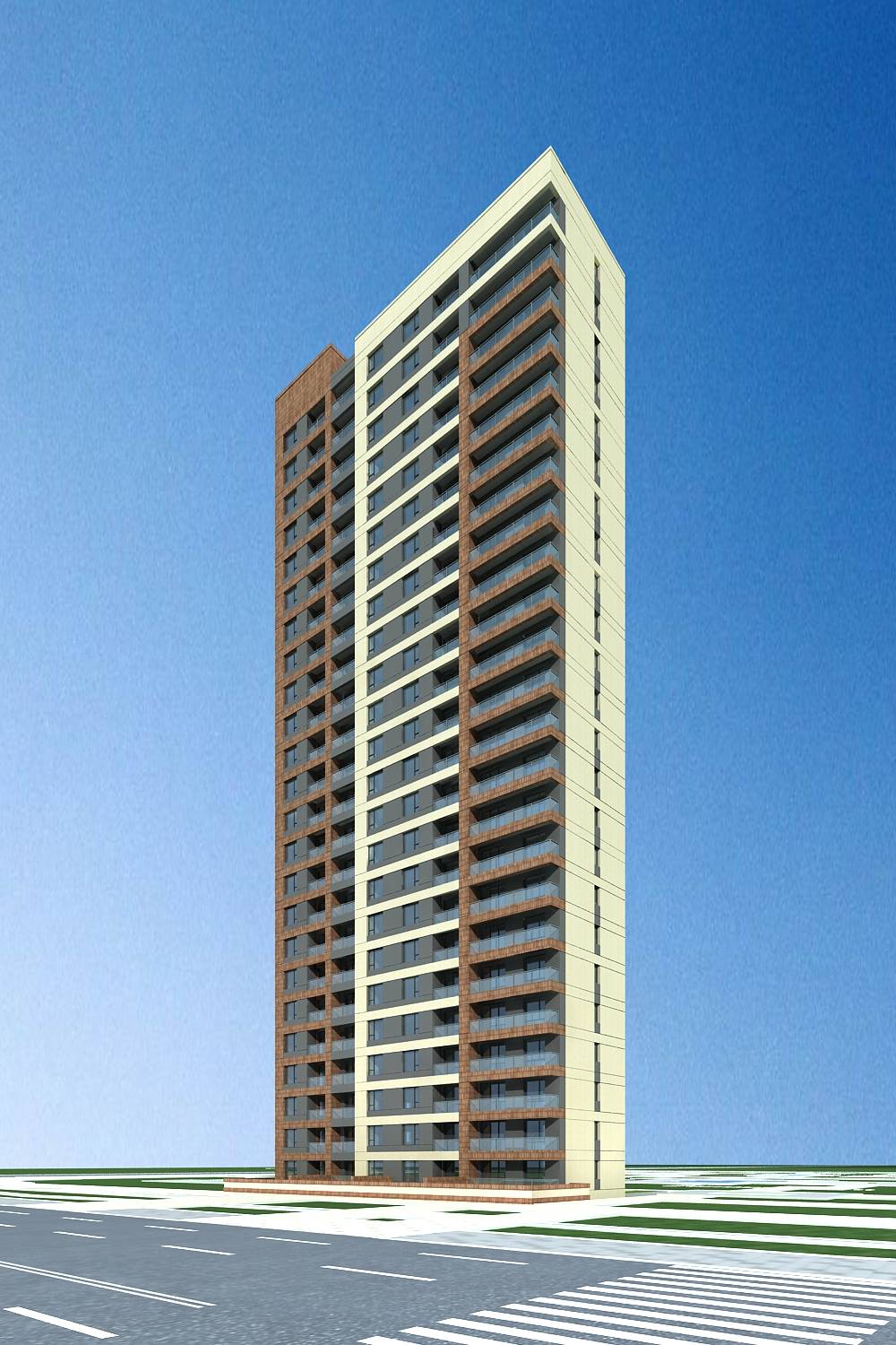 现代高层住宅楼