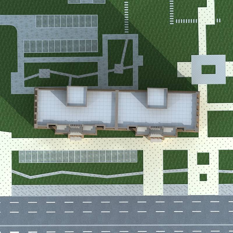 现代高层住宅楼