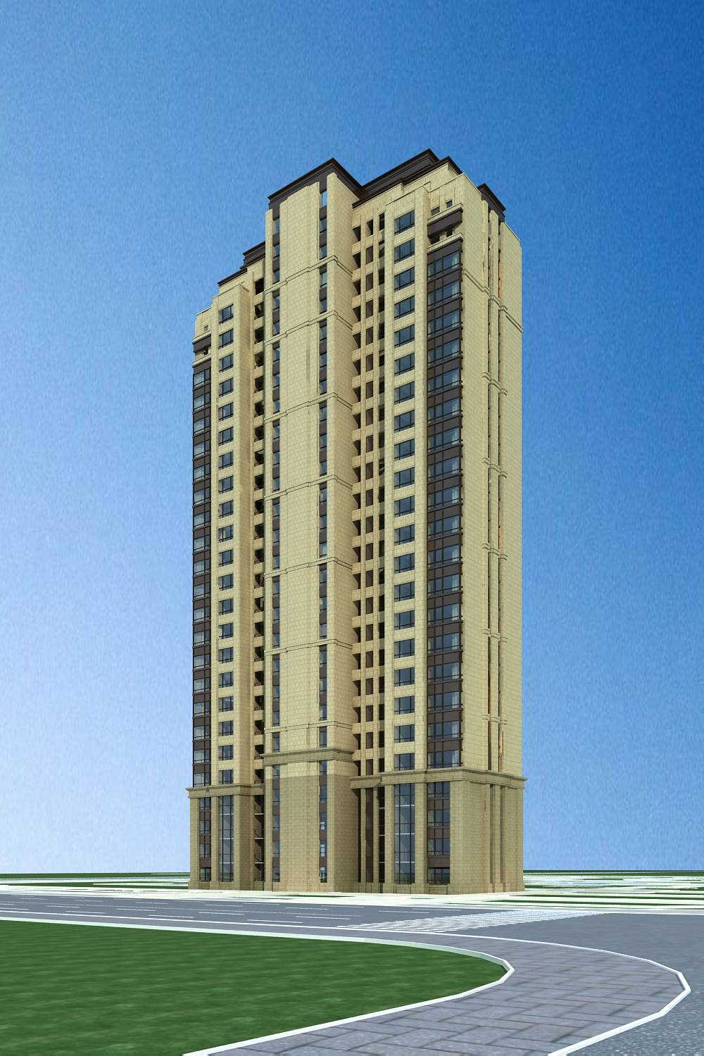 简欧风格高层住宅楼