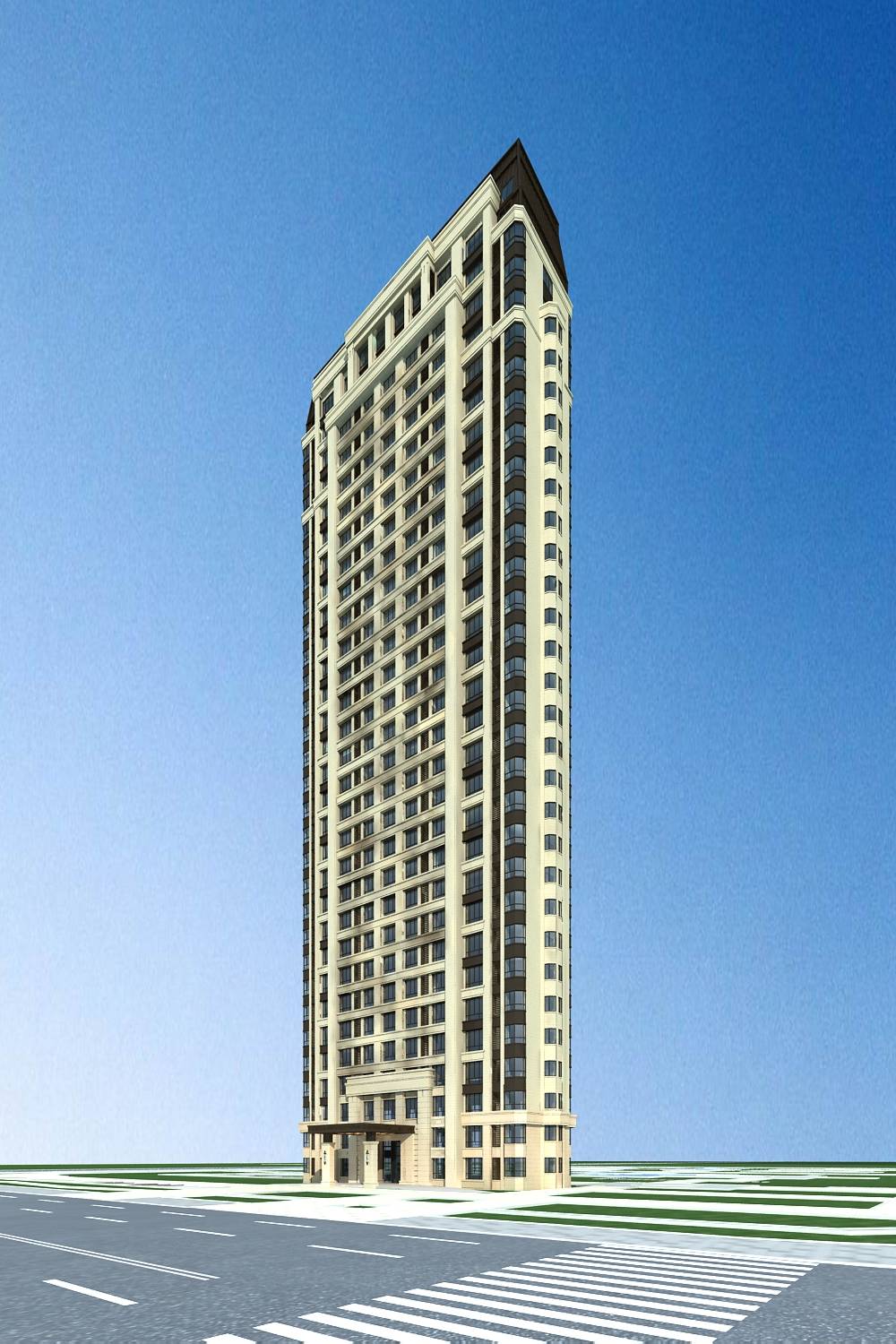 简欧风格高层住宅楼