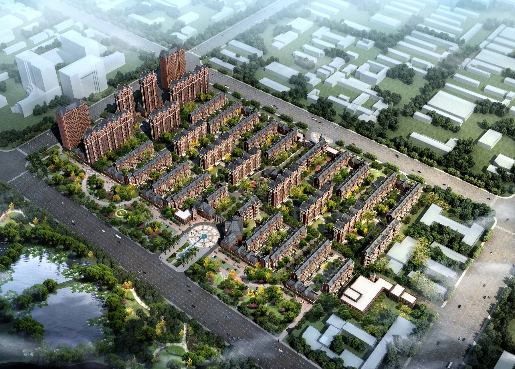 欧式商业住宅小区